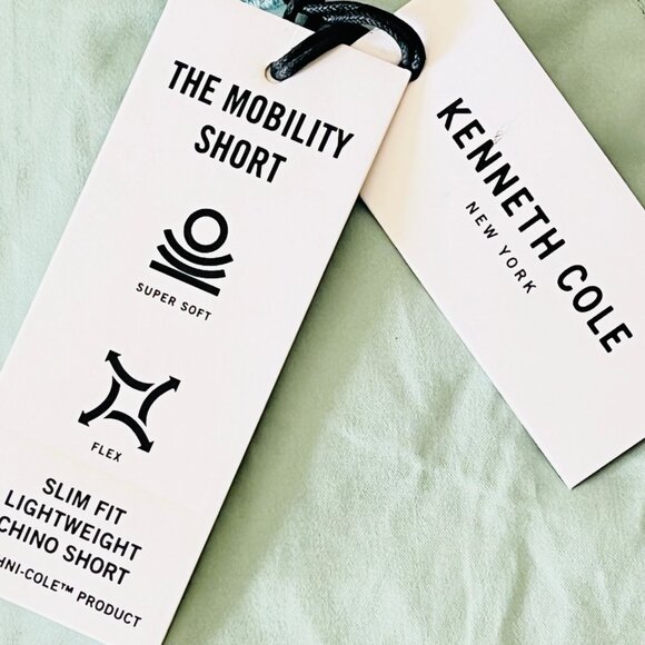 Kenneth Cole Men's Green Slim Fit Lightweight Stretch Chino Shorts Size 30 NWT - Picture 6 of 12